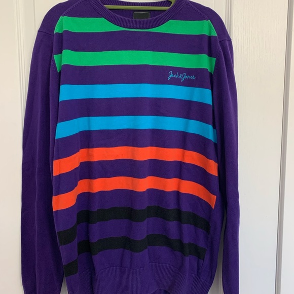 Jack & Jones Purple Long Sleeve Sweater - Picture 1 of 3